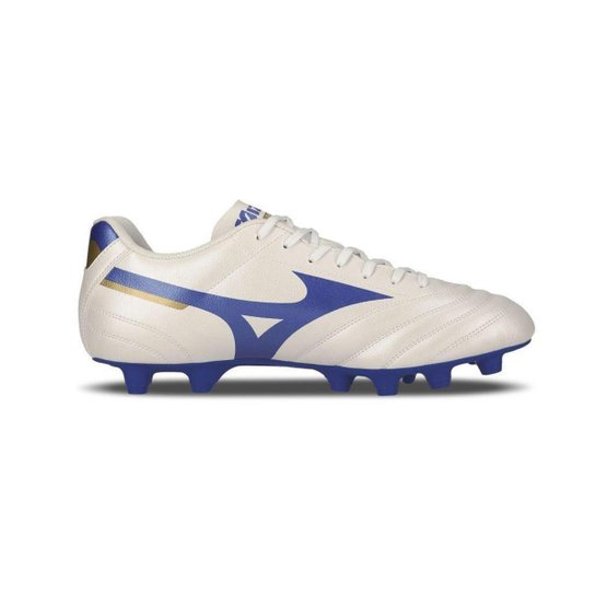 Chuteira Campo Mizuno Morelia Club Md Masculino-44 Branco-Azul