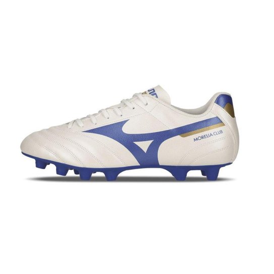 Chuteira Campo Mizuno Morelia Club Md Masculino-44 Branco-Azul