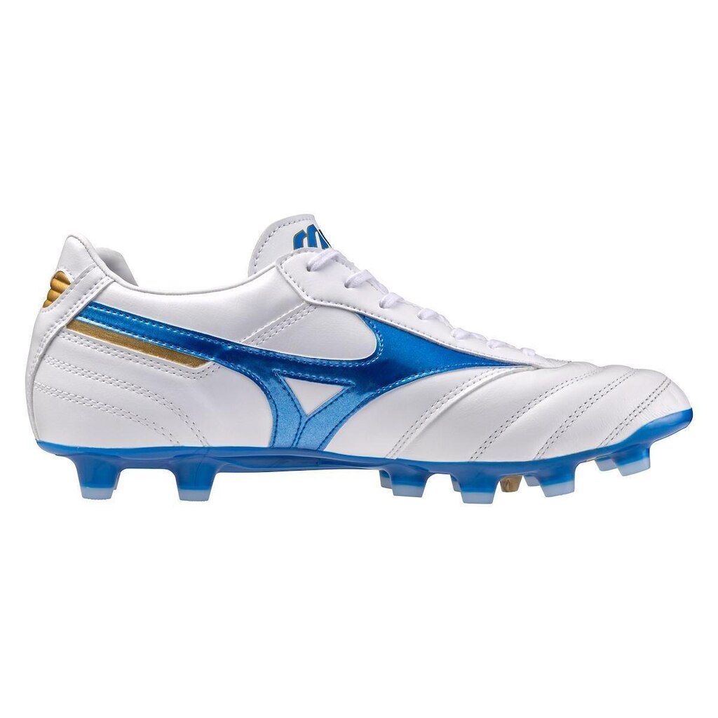 Chuteira Campo Mizuno Morelia Elite MD II Pro - Masculino - 44 - Branco-Azul