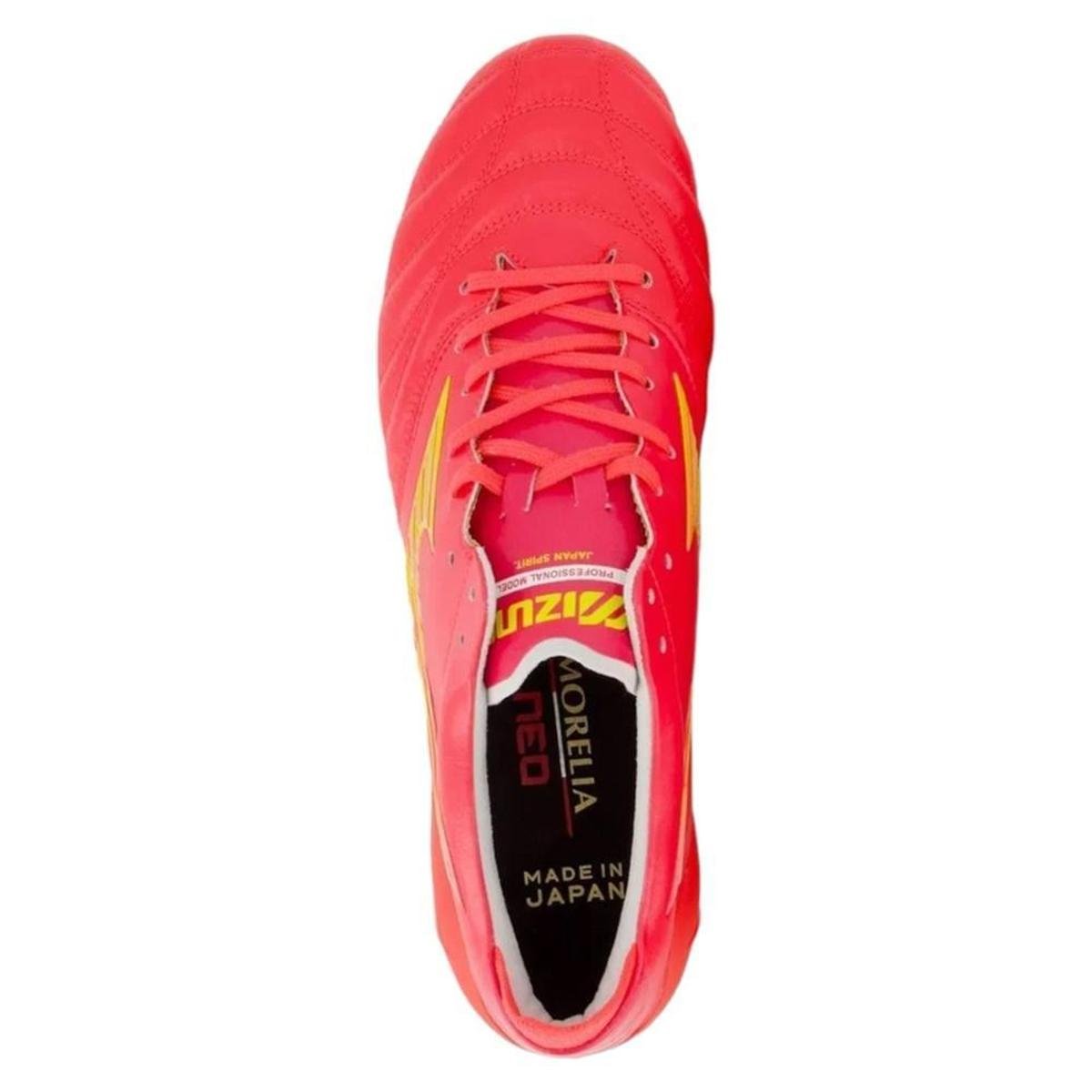 Mizuno Morelia 蛍光イエロー/ピンク Mizuno Morelia Neo IV Beta Elite Mix Soft Ground - White/Pink