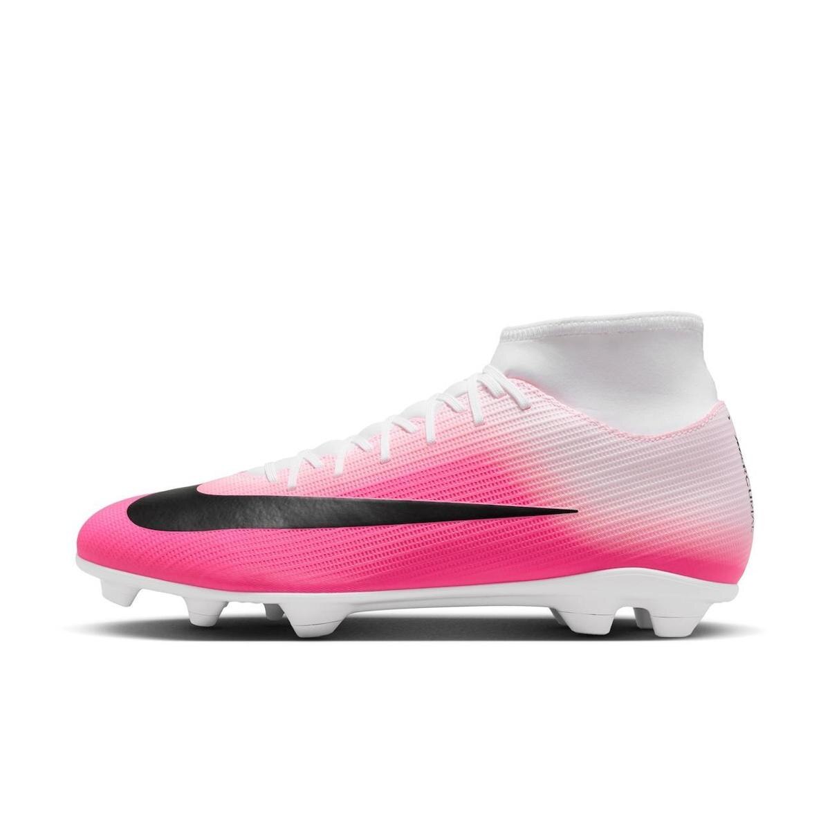 Chuteira Campo Nike Mercurial Superfly 11 Club - Branco+Rosa