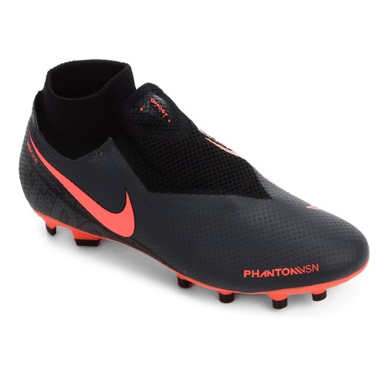Chuteira Campo Nike Phantom Vision PRO DF FG - Cinza+Laranja Menor preço em Chuteira Campo Nike Phantom Vision PRO DF FG - Cinza+Laranja