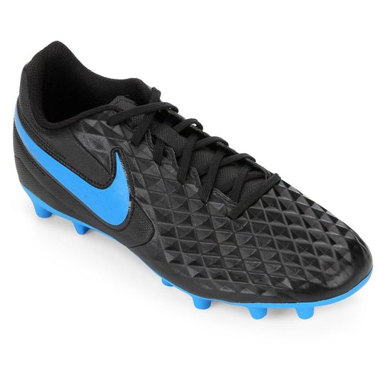 Chuteira Campo Nike Tiempo Legend 8 Club - Preto+Azul é ruim? Chuteira Campo Nike Tiempo Legend 8 Club - Preto+Azul é boa?