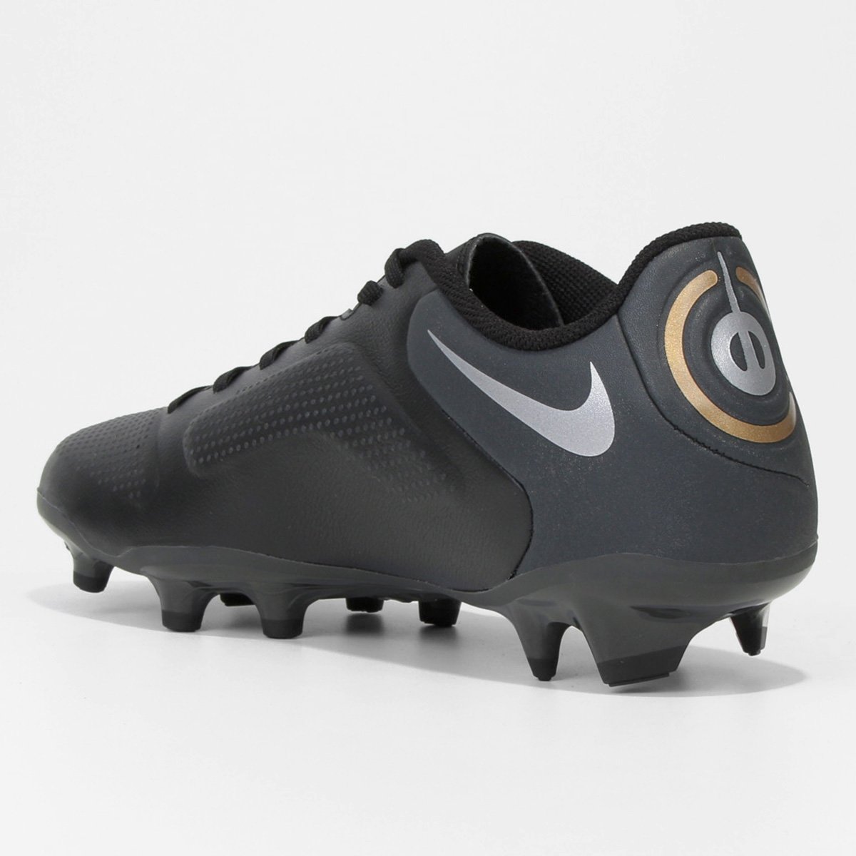 nike tiempo preta e dourada