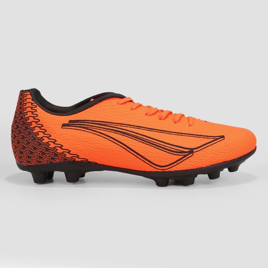 Chuteira Campo Penalty Bravo XXII - Laranja+Preto Menor preço em Chuteira Campo Penalty Bravo XXII - Laranja+Preto