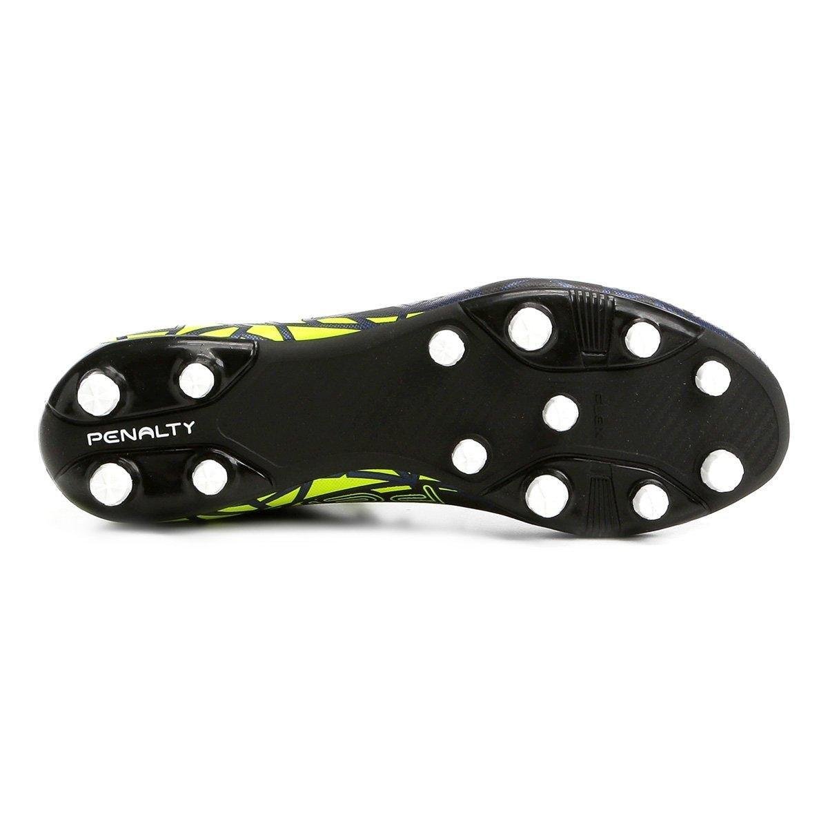 Chuteira Campo Penalty RX Locker VII - Marinho+Verde Limão | Netshoes