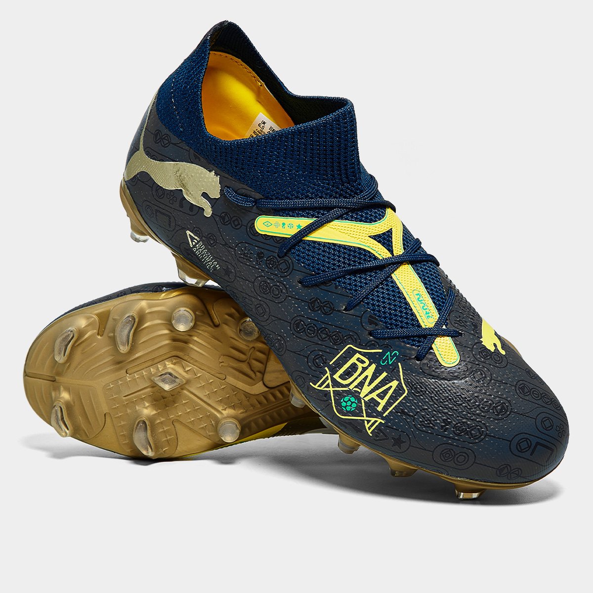 Chuteira Campo Puma Future 7 Match BNA Unissex - Cinza+Azul | Netshoes