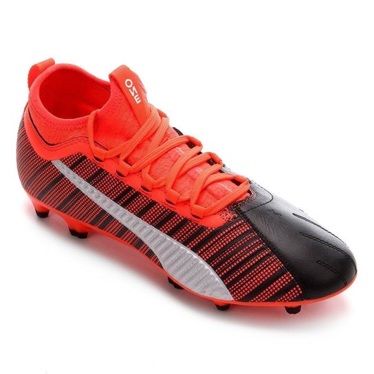Chuteira Campo Puma One 5.3 FG/AG Bdp - Preto e Vermelho é ruim? Chuteira Campo Puma One 5.3 FG/AG Bdp - Preto e Vermelho é boa?