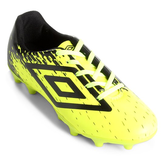 Chuteira Campo Umbro Acid Infantil - Verde+Preto Menor preço em Chuteira Campo Umbro Acid Infantil - Verde+Preto