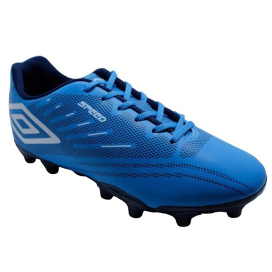 Chuteira Campo Umbro Speed IV - Azul+Branco Menor preço em Chuteira Campo Umbro Speed IV - Azul+Branco