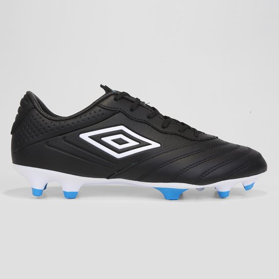Chuteira Campo Umbro Tocco Iii Premier Unissex - Preto+Azul Menor preço em Chuteira Campo Umbro Tocco Iii Premier Unissex - Preto+Azul