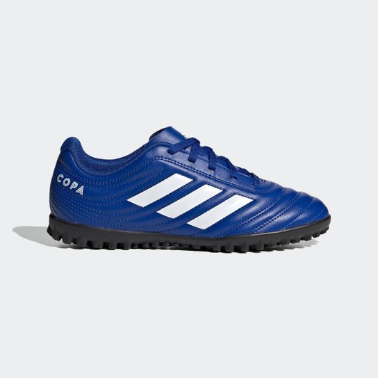 Chuteira Copa Society Adidas Azul+Branco Menor preço com
