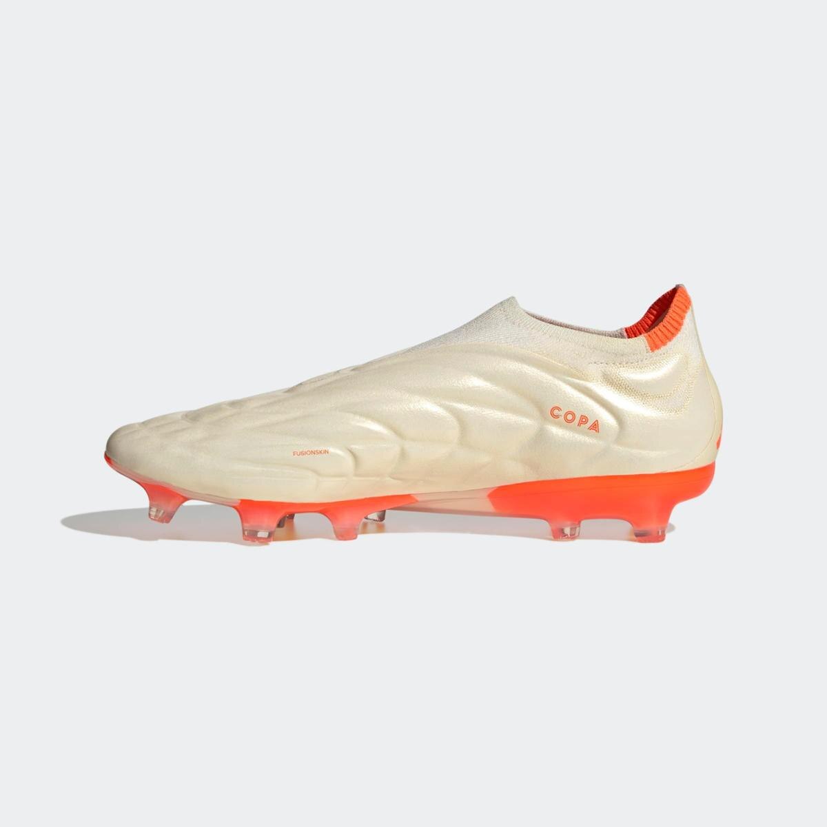 Chuteira Copa Pure+ Campo-Preto Adidas - Laranja+Branco | Netshoes