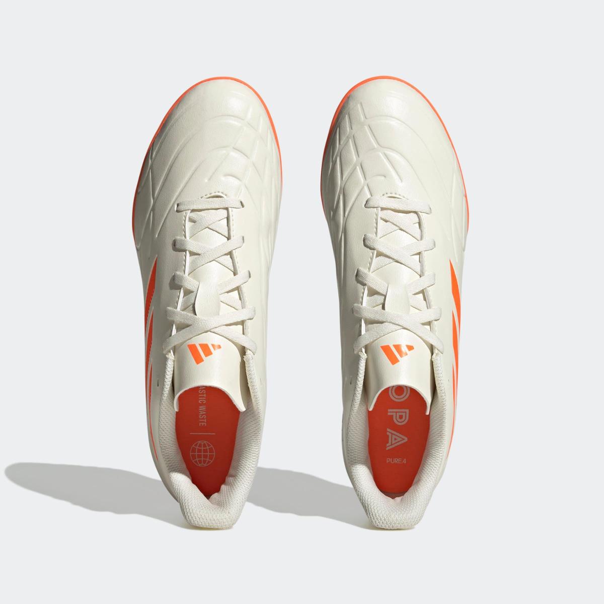 Chuteira Copa Pure.4 Society-Preto Adidas - Laranja+Branco | Netshoes