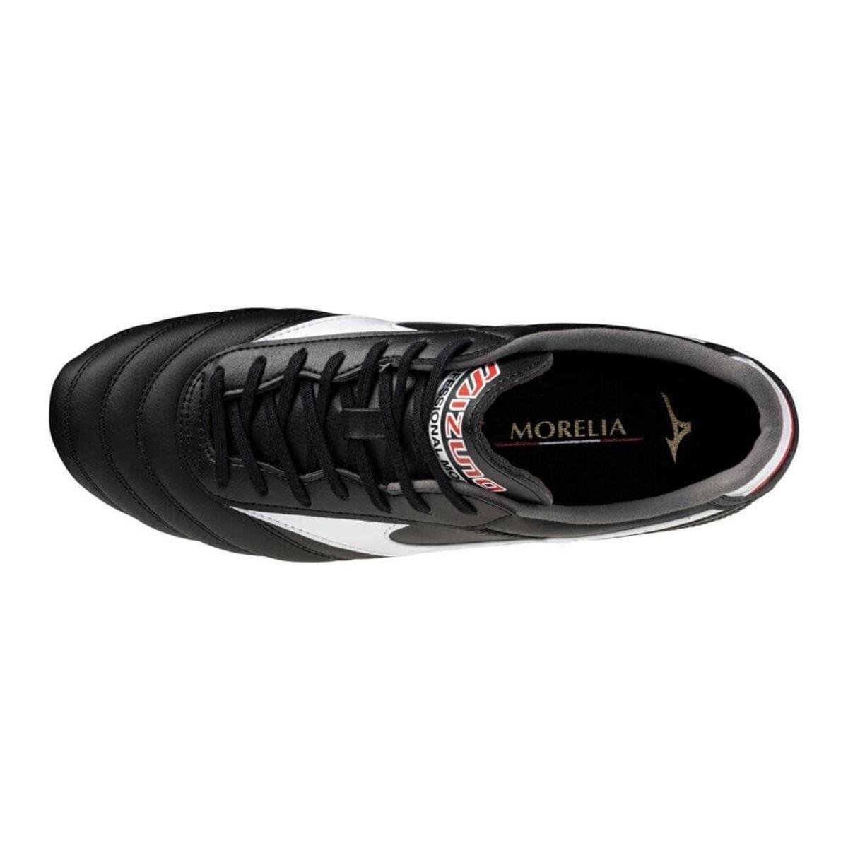 Chuteira de Campo Mizuno Morelia II Pro Masculina 38 Preto - Preto
