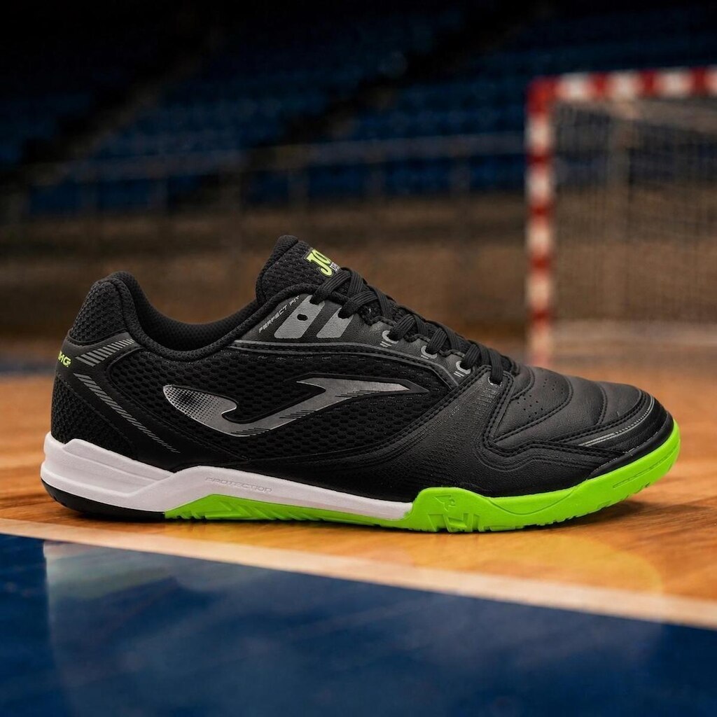 Chuteira De Futsal Joma Dribling Indoor Original - Preto e Verde - 37 BR