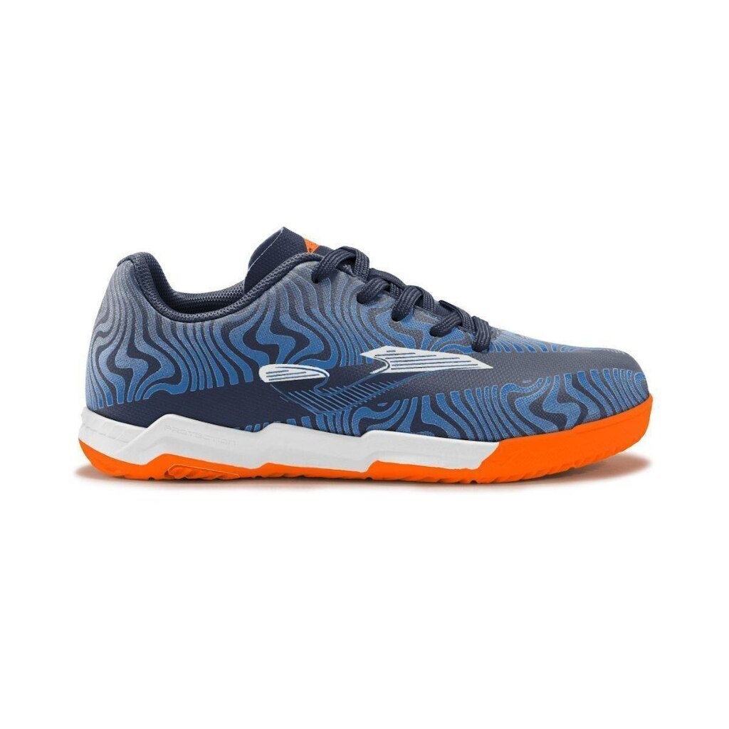 Chuteira de Futsal Joma Evolution Infantil - Azul e Laranja