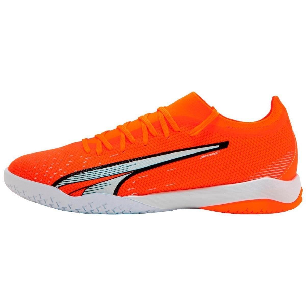 CHUTEIRA DE FUTSAL PUMA ULTRA MATCH IT BDP Laranja+Branco Netshoes