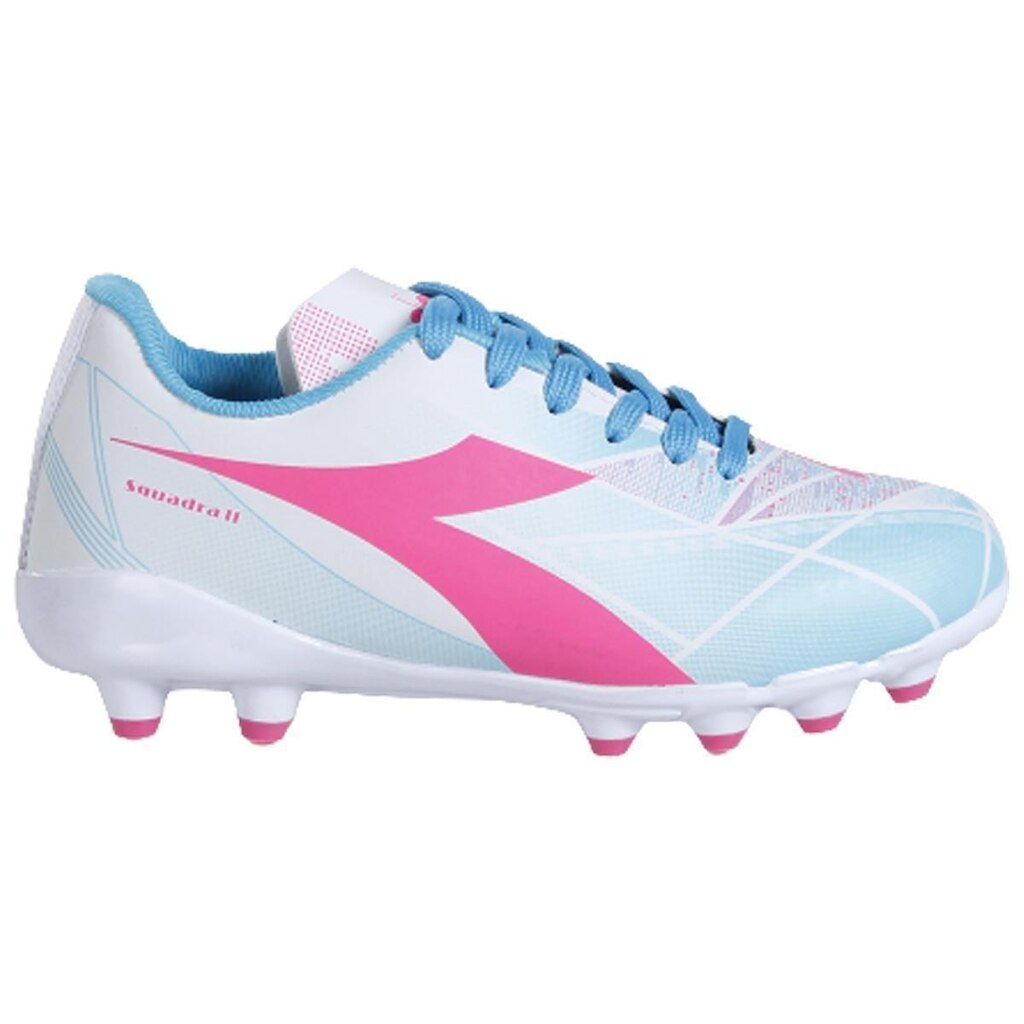 Chuteira Diadora Squadra II Campo Infantil - Branco e Azul Branco-azul 36