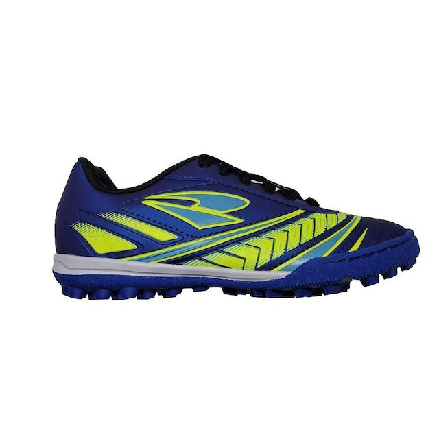Chuteira Dray Top Fly Ref. 394 Society Infantil - Azul+Verde Limão ...