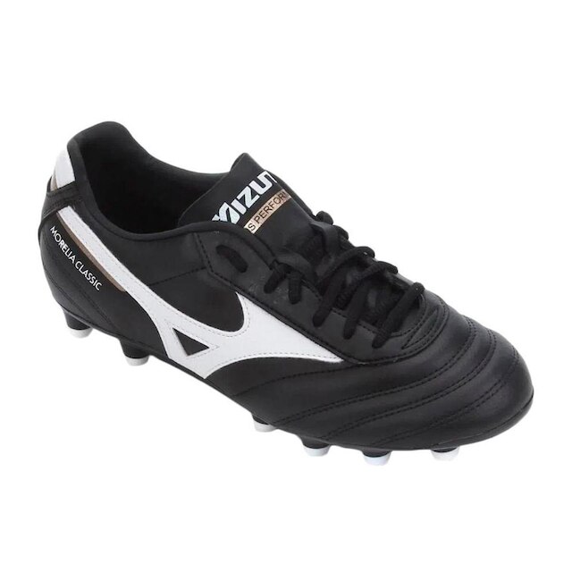 Chuteira Futebol De Campo Mizuno Morelia Classic Md - Preto+Branco é boa?