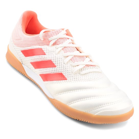 Chuteira Futsal Adidas Copa 19 3 IN - Branco e Vermelho Menor preço em Chuteira Futsal Adidas Copa 19 3 IN - Branco e Vermelho