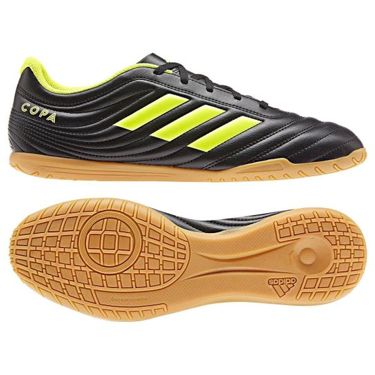 Chuteira Futsal Adidas Copa 19 4 IN - Preto e Amarelo Menor preço em Chuteira Futsal Adidas Copa 19 4 IN - Preto e Amarelo