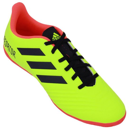 Chuteira Futsal Adidas Predator Tan 18 4 IN - Amarelo e Preto Menor preço em Chuteira Futsal Adidas Predator Tan 18 4 IN - Amarelo e Preto