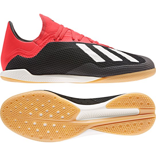 Chuteira Futsal Adidas X 18 3 IN - Preto e Branco Menor preço em Chuteira Futsal Adidas X 18 3 IN - Preto e Branco