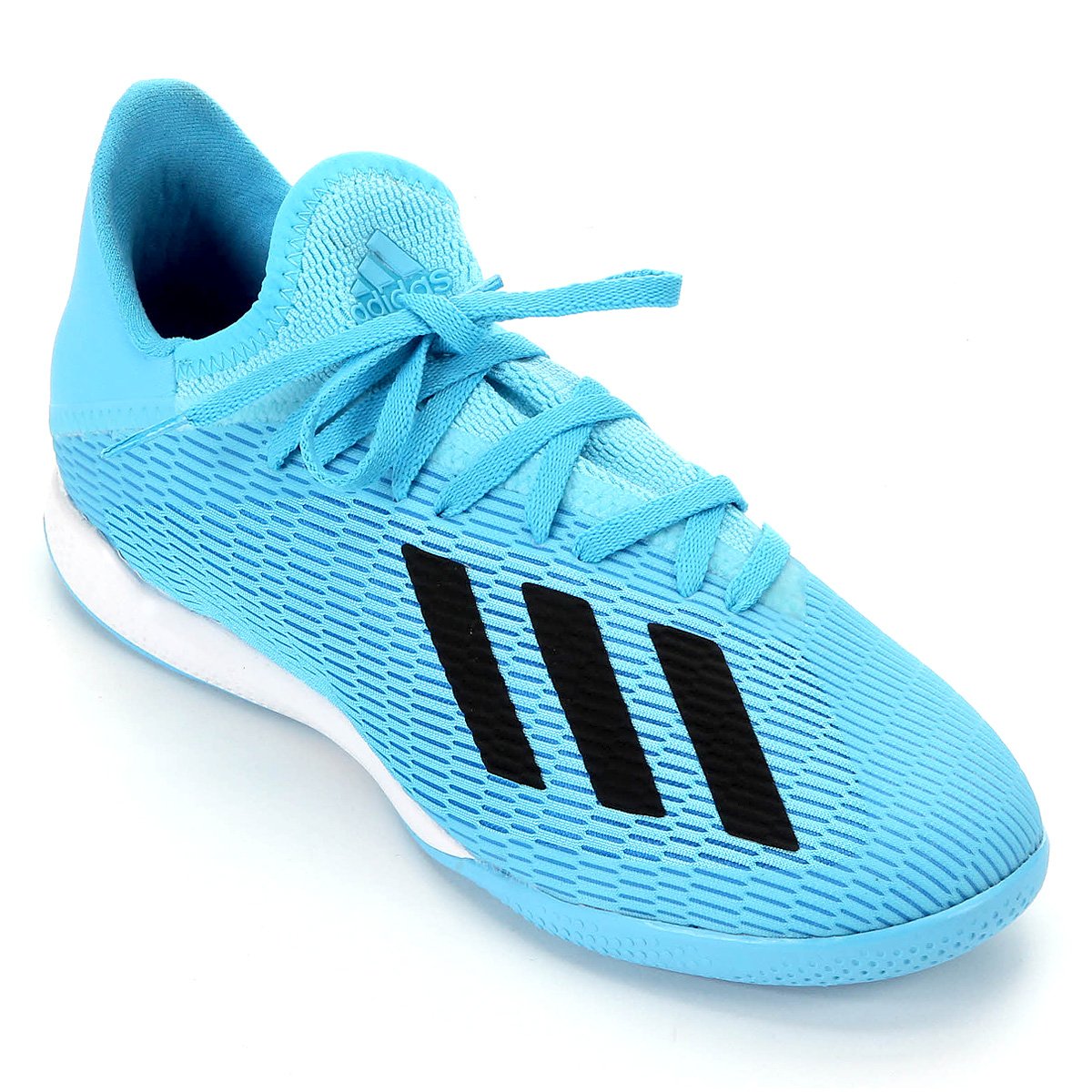 Chuteira Futsal Adidas X 19 3 IN Azul e Pink Netshoes Chuteira Futsal Adidas X 19 3 IN Azul e Pink Netshoes