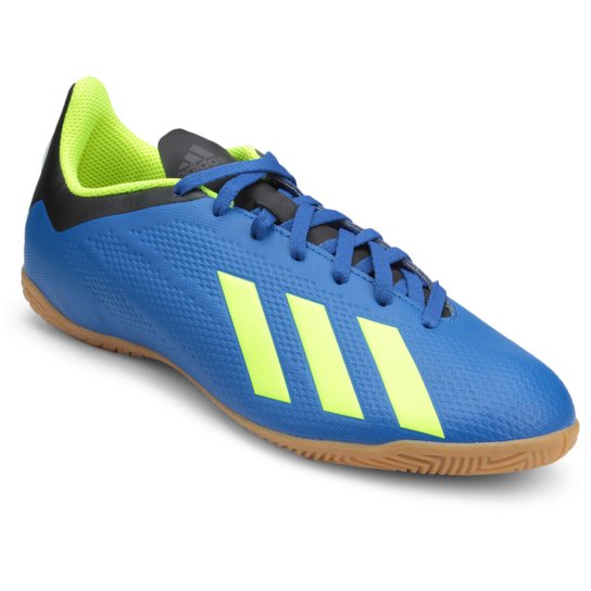 Chuteira Futsal Adidas X Tango 18 4 IN - Azul+amarelo Menor preço em Chuteira Futsal Adidas X Tango 18 4 IN - Azul+amarelo