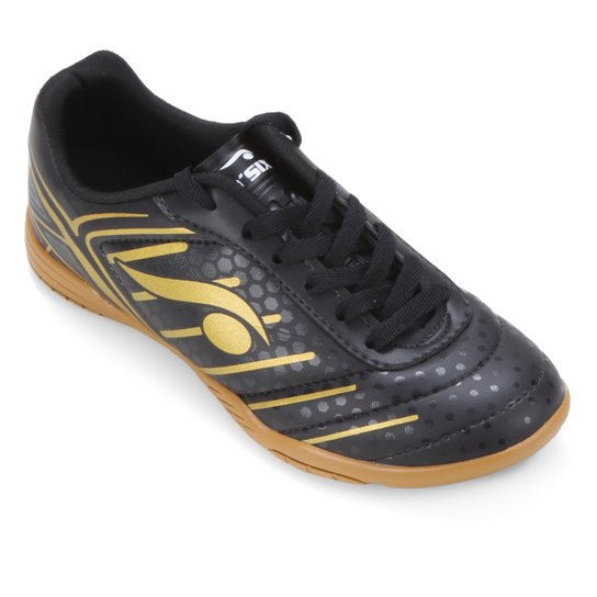 Chuteira Futsal D'Six - Preto+Dourado Menor preço em Chuteira Futsal D'Six - Preto+Dourado