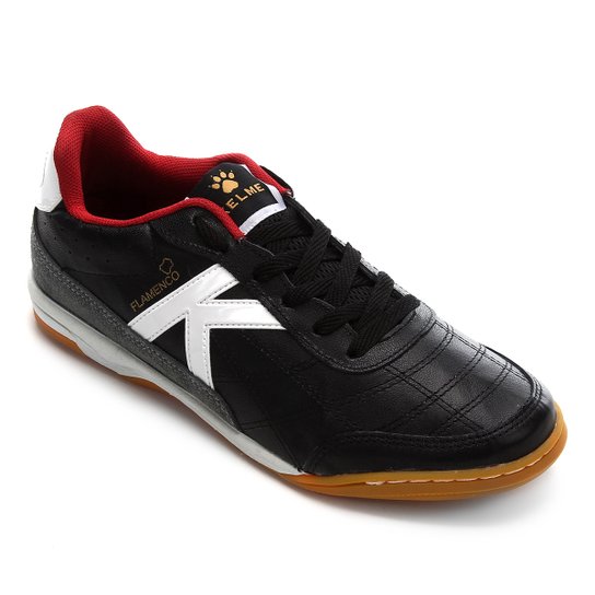 Chuteira Futsal Flamenco Kelme FS - Preto+Branco Menor preço em Chuteira Futsal Flamenco Kelme FS - Preto+Branco