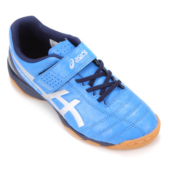 Chuteira Futsal Infantil Asics Juniole 5 - Azul+Cinza Menor preço em Chuteira Futsal Infantil Asics Juniole 5 - Azul+Cinza