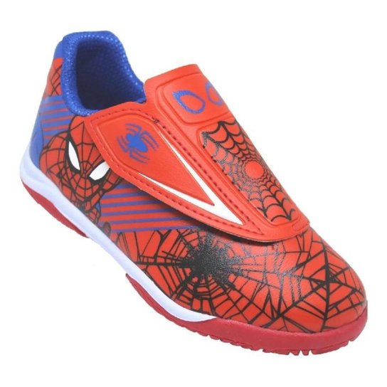 Chuteira Futsal Infantil Dray Marvel 4054 Homem Aranha - Vermelho+Azul Menor preço em Chuteira Futsal Infantil Dray Marvel 4054 Homem Aranha - Vermelho+Azul