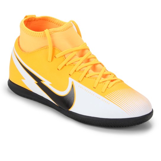 Chuteira Futsal Infantil Nike Mercurial Superfly 7 Club IC - Laranja+Preto é ruim? Chuteira Futsal Infantil Nike Mercurial Superfly 7 Club IC - Laranja+Preto é boa?