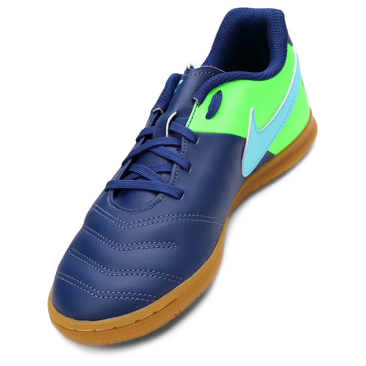 nike tiempo azul y verde