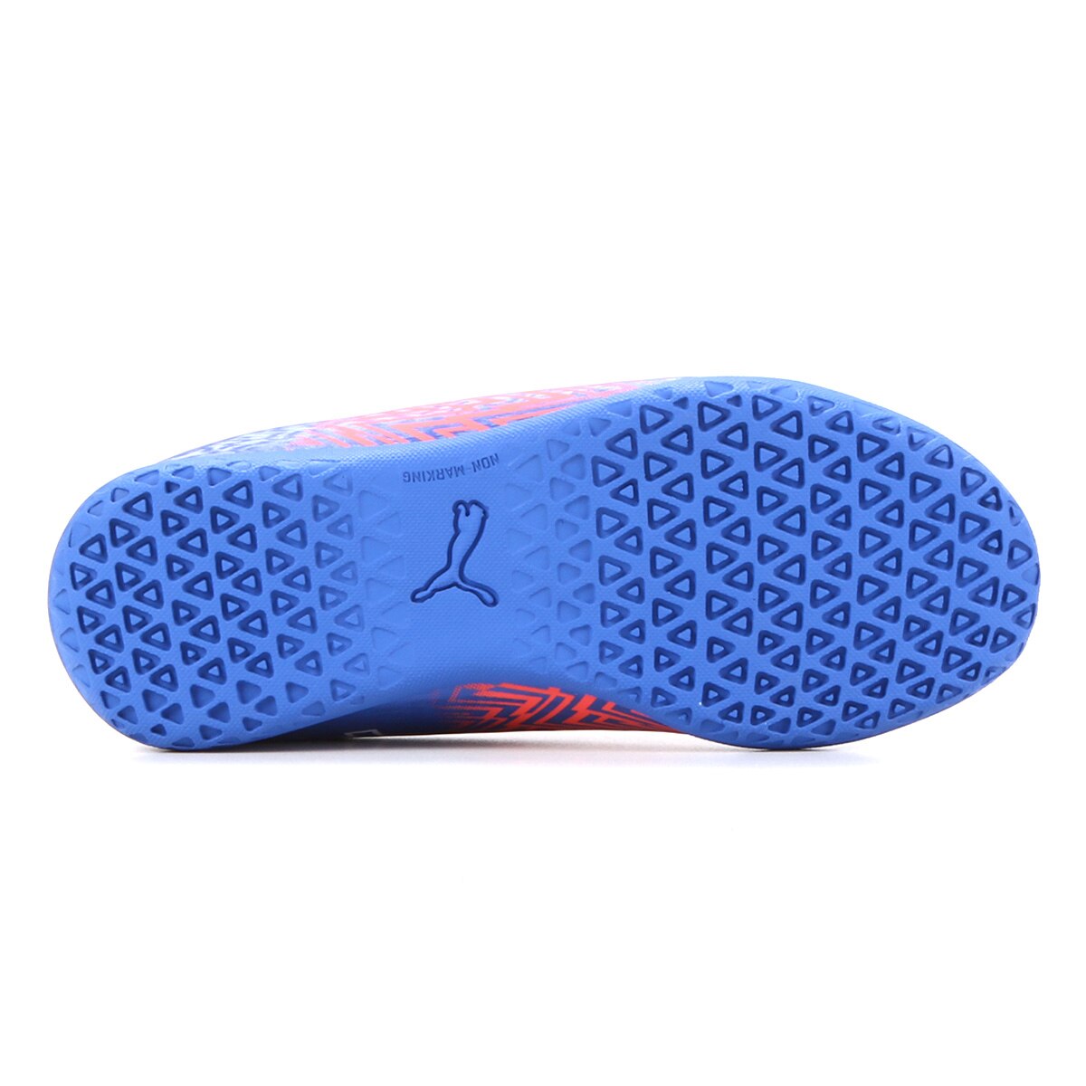 Chuteira Futsal Infantil Puma Tacto V2 - Azul+Laranja | Netshoes