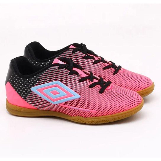 Chuteira Futsal Infantil Speed Sonic Umbro - Rosa+Preto Menor preço em Chuteira Futsal Infantil Speed Sonic Umbro - Rosa+Preto