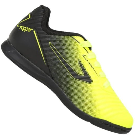 Chuteira Futsal Infantil Topper Forza Ii Meninos - Amarelo Menor preço em Chuteira Futsal Infantil Topper Forza Ii Meninos - Amarelo