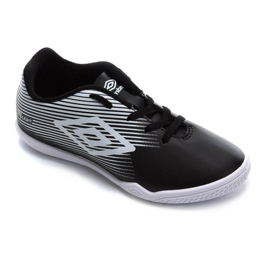 Chuteira Futsal Infantil Umbro F5 Light Unissex - Preto+Branco Menor preço em Chuteira Futsal Infantil Umbro F5 Light Unissex - Preto+Branco