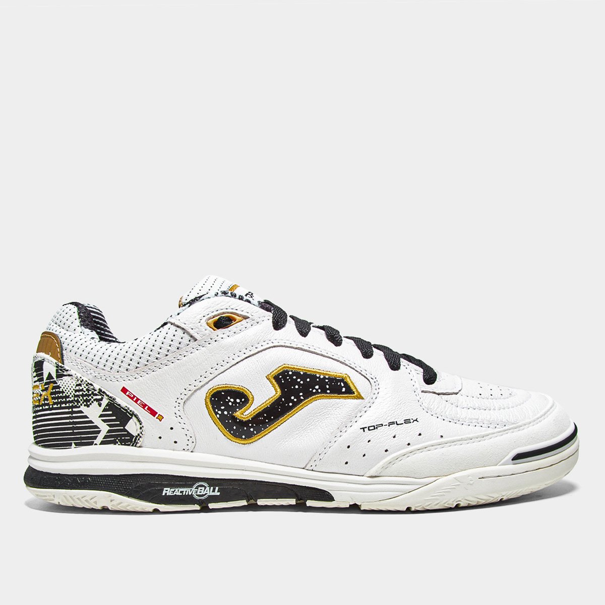 Chuteira Futsal Joma Top Flex Rebound Branco+Preto Netshoes