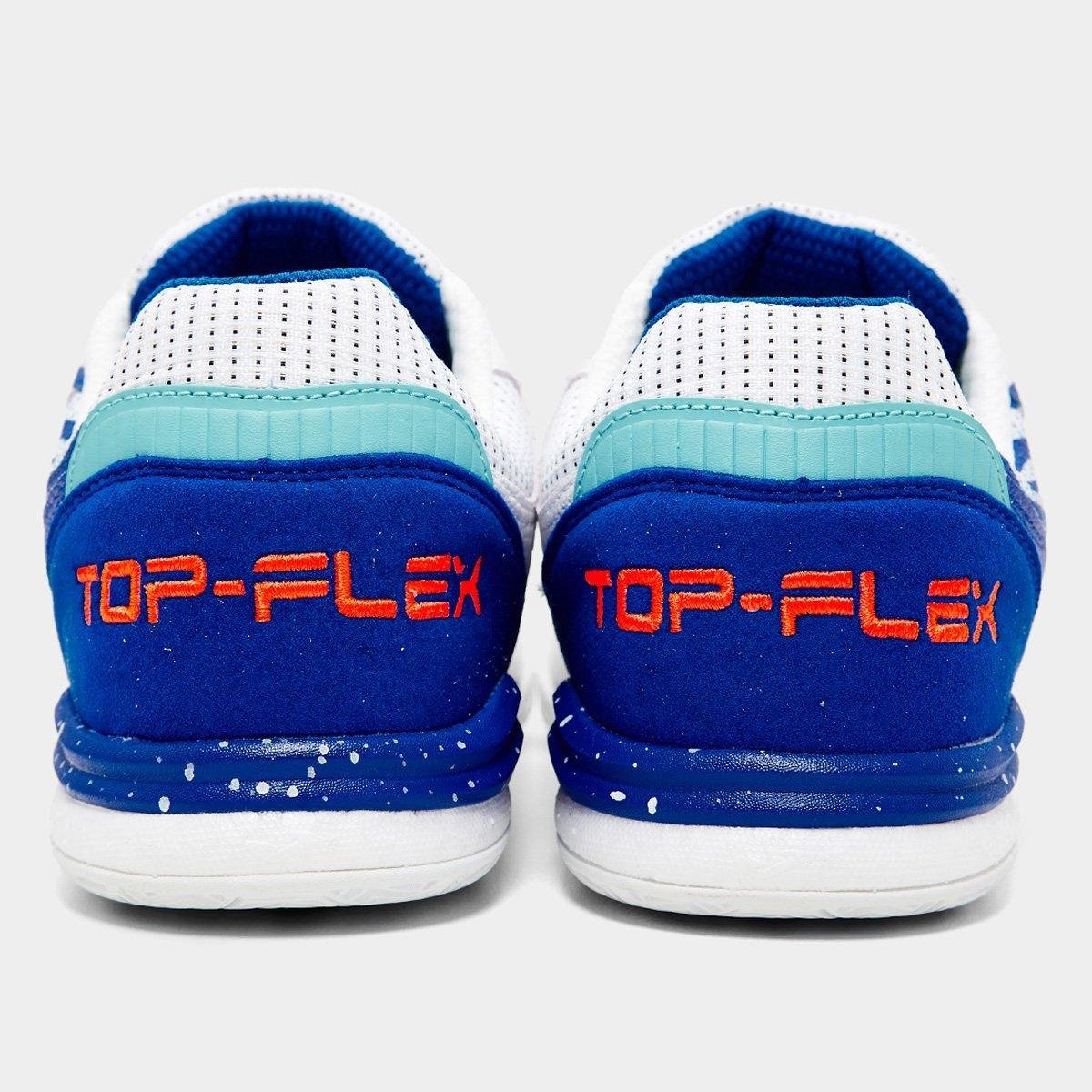 Chuteira Futsal Joma Top Flex Rebound - Branco+Azul | Netshoes
