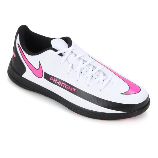 Chuteira Futsal Juvenil Nike Phantom Club Branco+Preto Netshoes