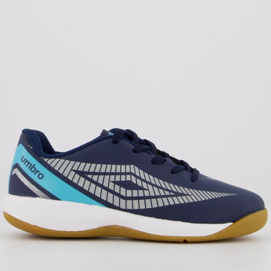 Chuteira Futsal Juvenil Umbro Z League - Marinho+Prata Menor preço em Chuteira Futsal Juvenil Umbro Z League - Marinho+Prata