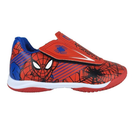 Chuteira Futsal Marvel Spider Man Infantil - Vermelho+Azul Menor preço em Chuteira Futsal Marvel Spider Man Infantil - Vermelho+Azul