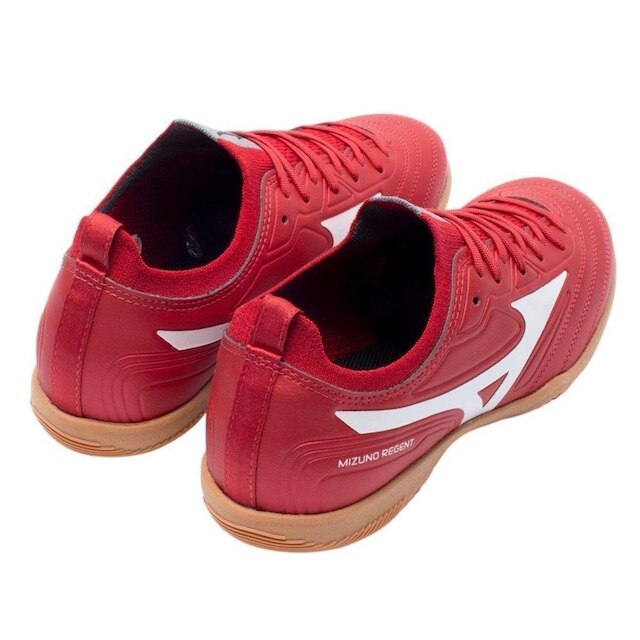 Chuteira Futsal Mizuno Regent IN Infantil - Vermelho 35