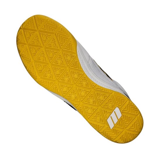 Chuteira Futsal Mundo Evolution Branco+Amarelo Netshoes