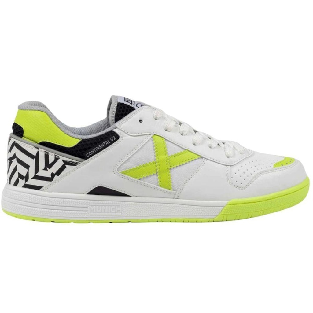 CHUTEIRA FUTSAL MUNICH CONTINENTAL V2 BRANCO AMARELO