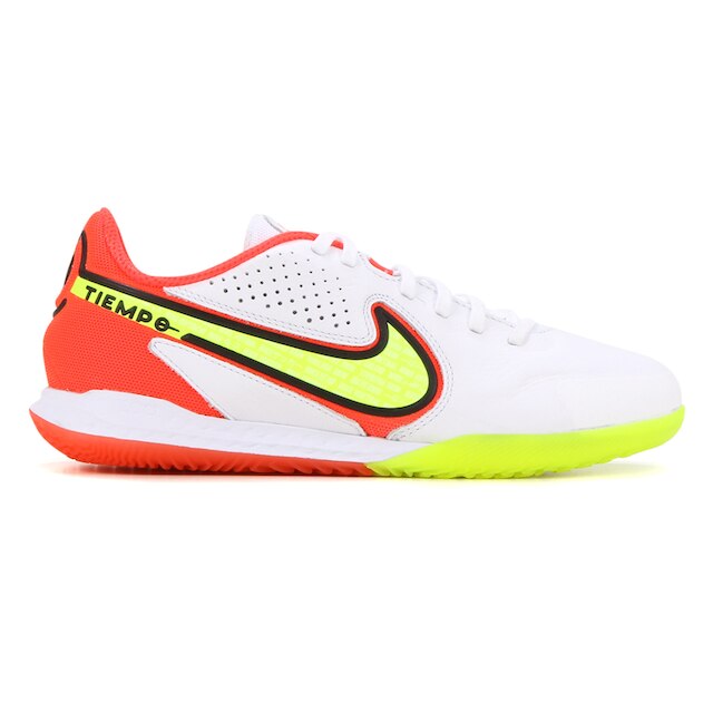 Chuteira Futsal Nike Tiempo React Pro - Branco+Laranja Menor preço em Chuteira Futsal Nike Tiempo React Pro - Branco+Laranja
